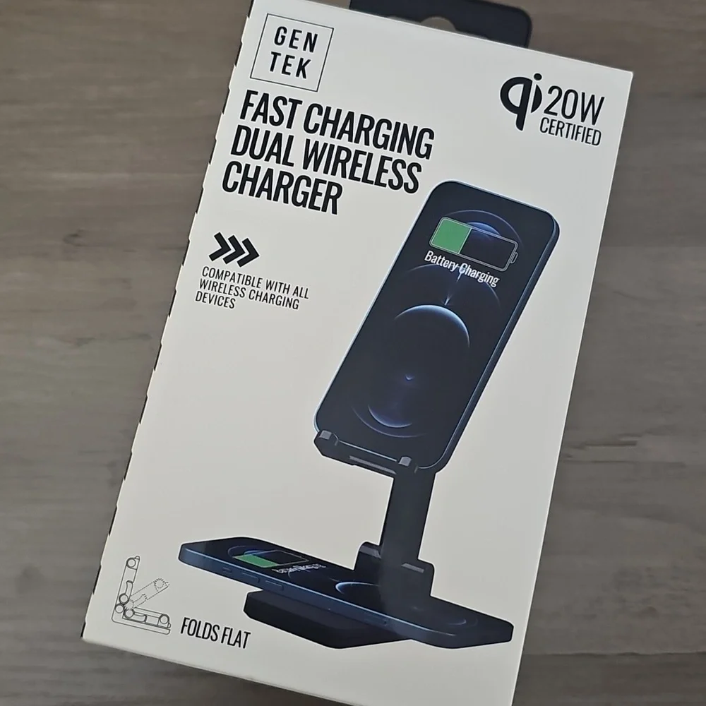 Gen Tech Black Dual Wireless Charger